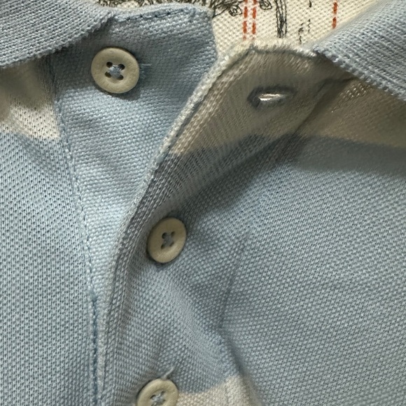 246 Timberland | EUC Blue & White Striped Polo Shirt (Size M) - Picture 7 of 15